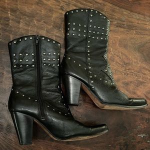Steven by Steve Madden Black studded boots Size 8.5